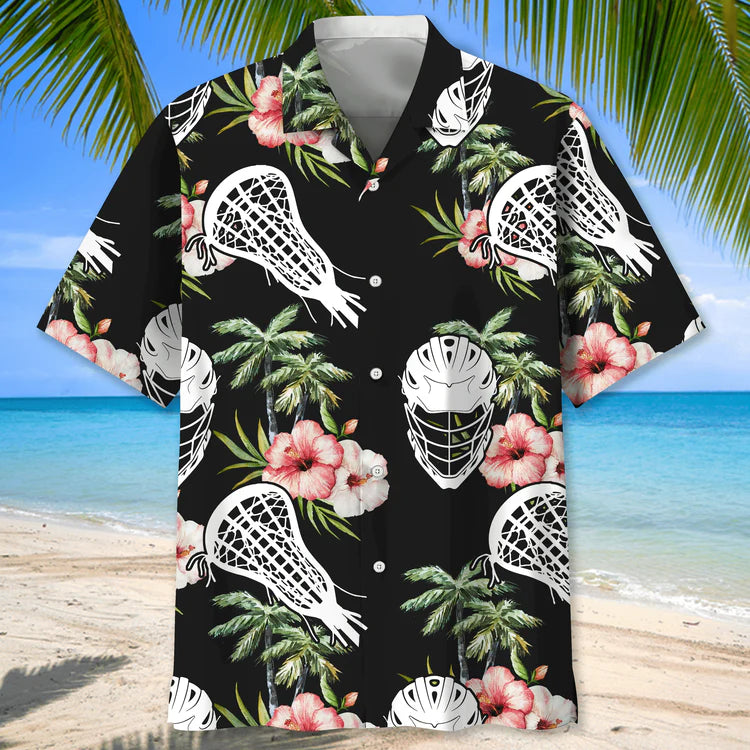 Lacrosse American flag Hawaiian Shirt, Summer Short Sleeve Shirts for men and women1