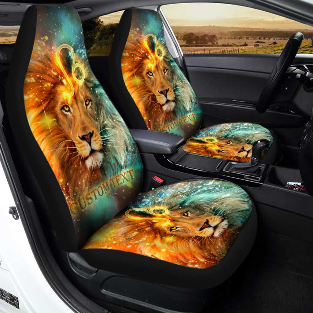 Lion Zodiac Personalized Car Seat Covers Personalized Gift Idea Car Accessories - Gearcarcover - 1