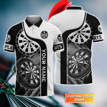 Darts Targets Personalized Name Polo shirt, Dart Player Shirt, Best Dart Shirts