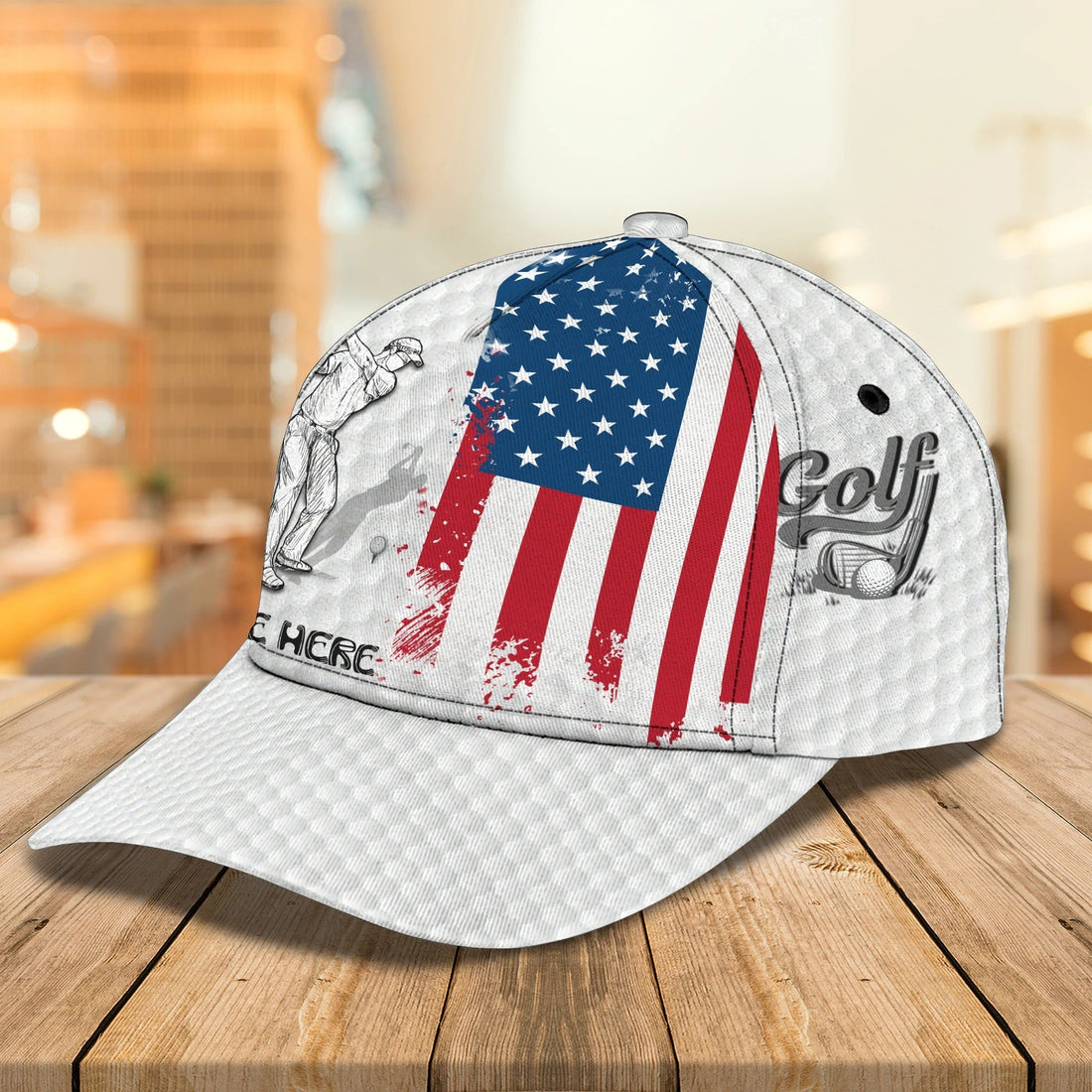 Personalized 3D Full Printed Baseball Cap For Golfer, Goft Men Caps, Golf Man Hat, Cool Golf Hats