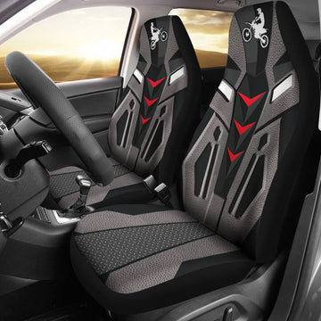 Motocross Sturdy Leather Car Seat Covers, Car Seat Set Of Two, Carseat Covers, Automotive Seat Covers