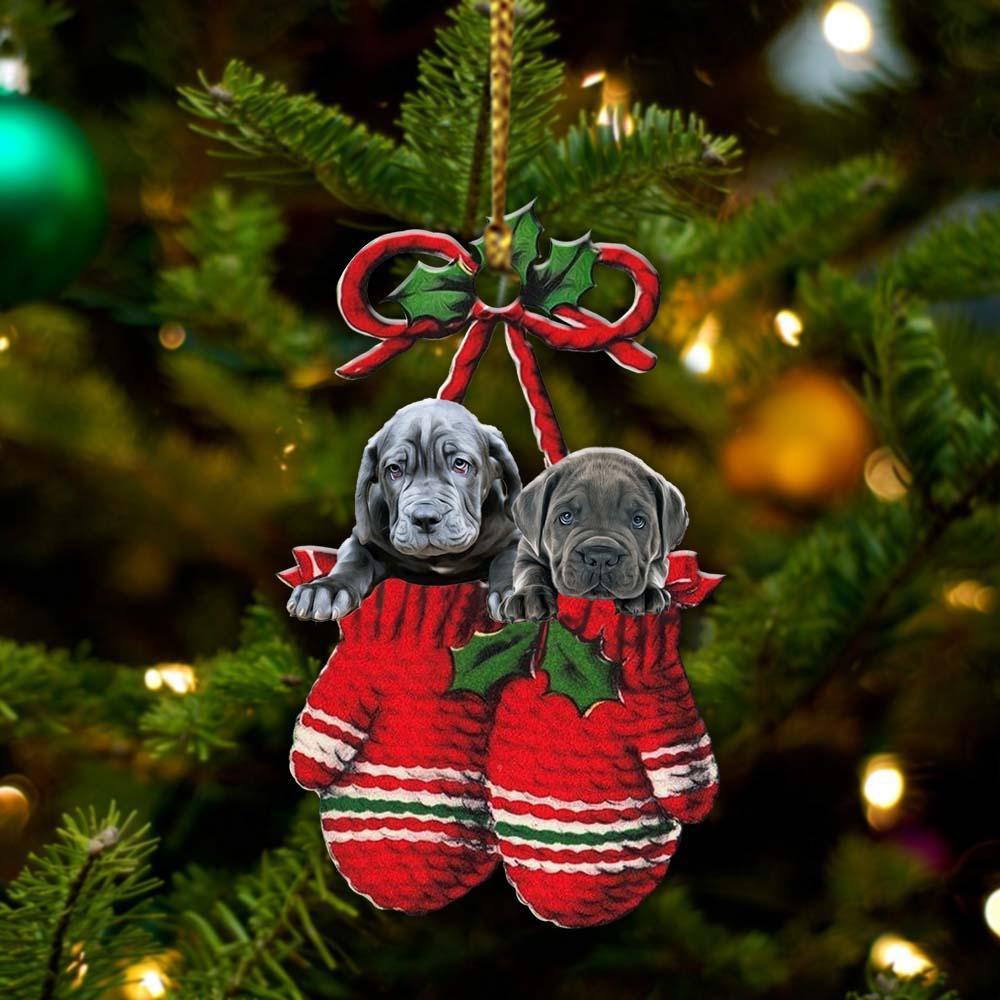 Neapolitan Mastiff Inside Your Gloves Christmas Holiday Two Sided Ornament, Gift For Dog Lovers