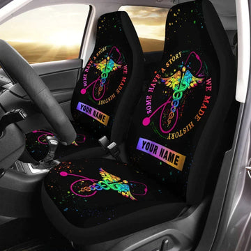 Custom name Nurse Car Seat Covers We Made History, Car Cover Gift, Gift for Drivers