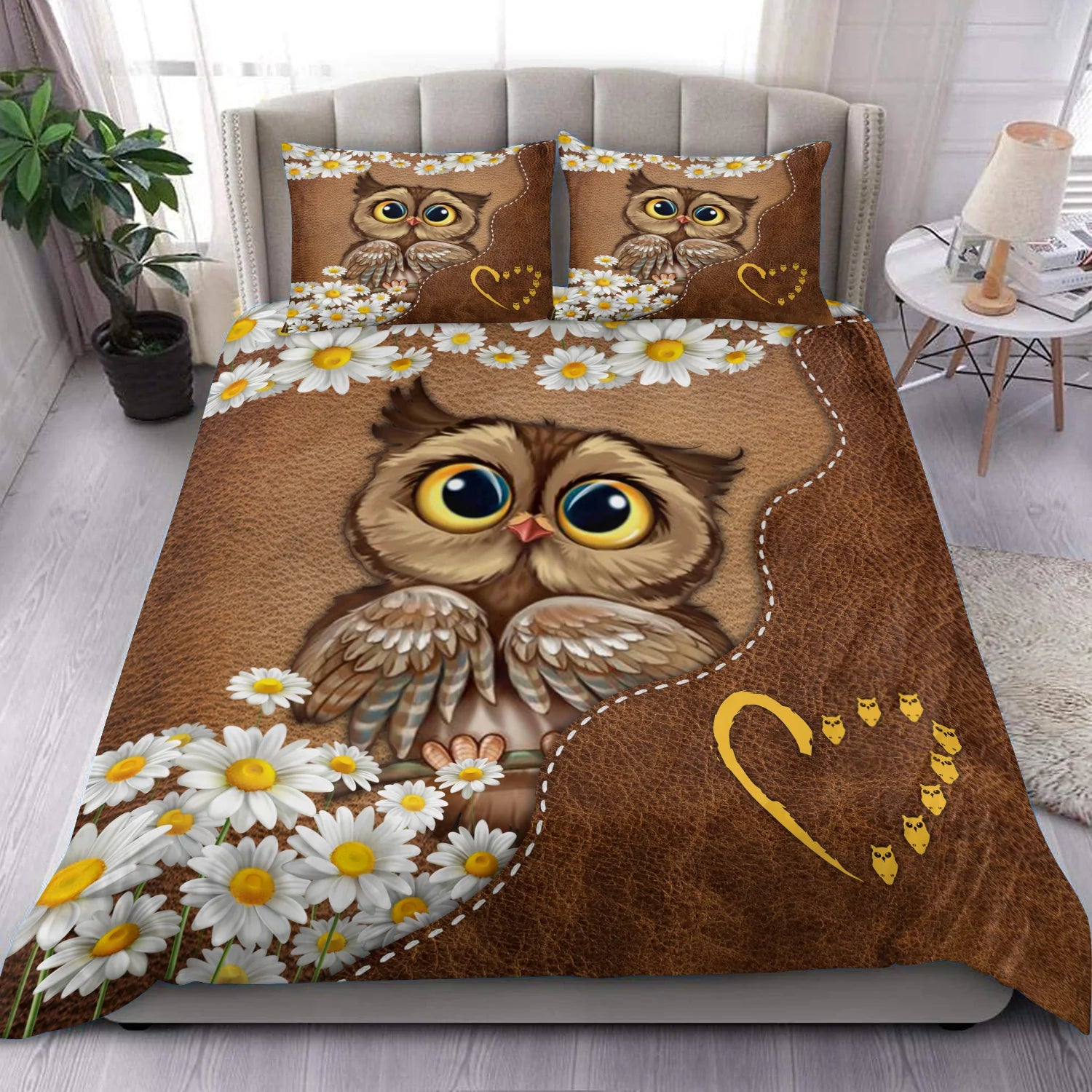 Owl Bedding Set, Gift for Owl Lovers