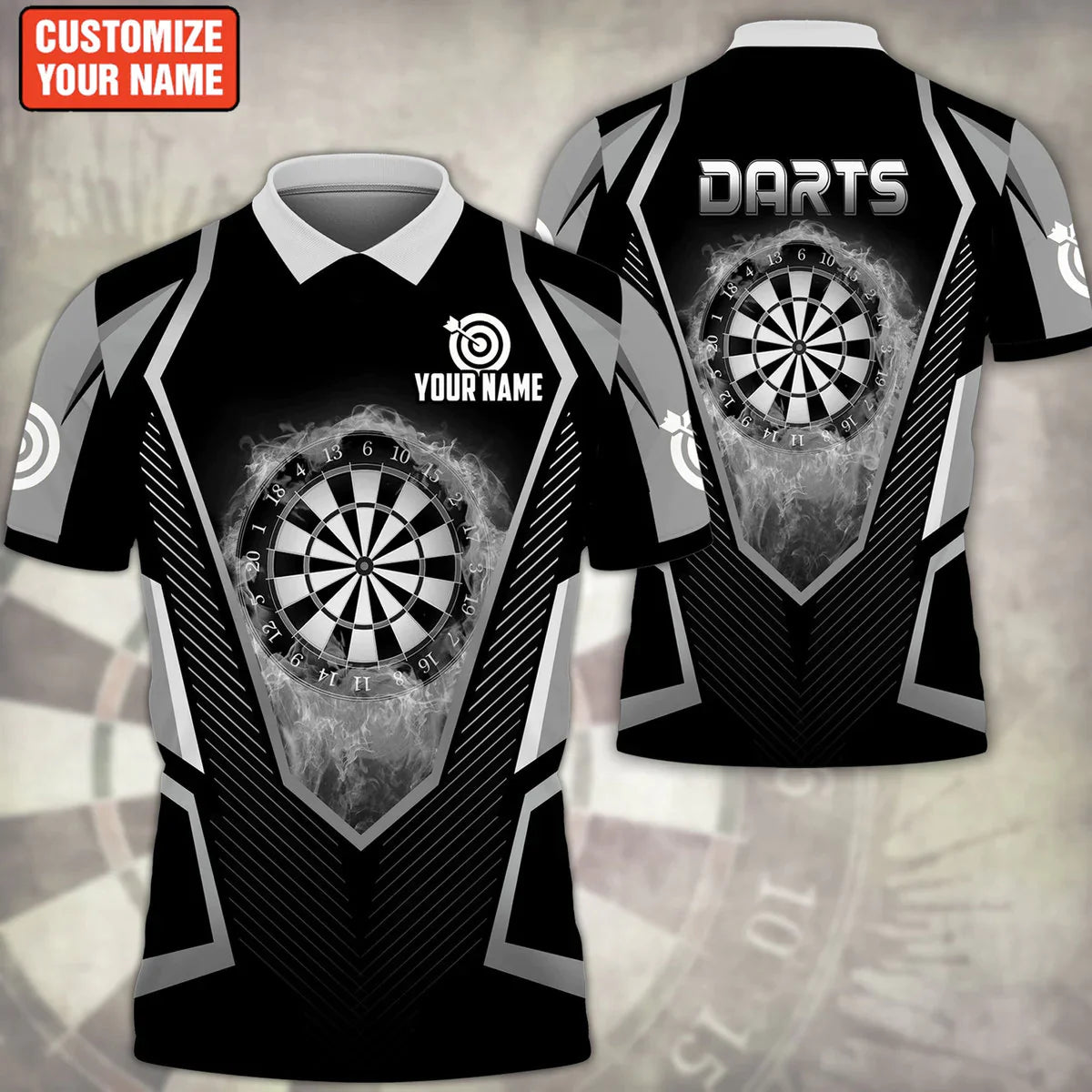 Personalized Darts 3D All Over Printed, Darts Polo Shirt For Men, Darts Love Gifts