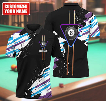 Personalized Billiard 8 ball Polo Shirt, Billiard Beer Men Women, Billiard Lover Gift