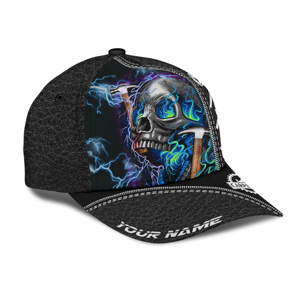 Personalized Name Carpenter Classic Cap Skull Carpenter Baseball Cap Hat