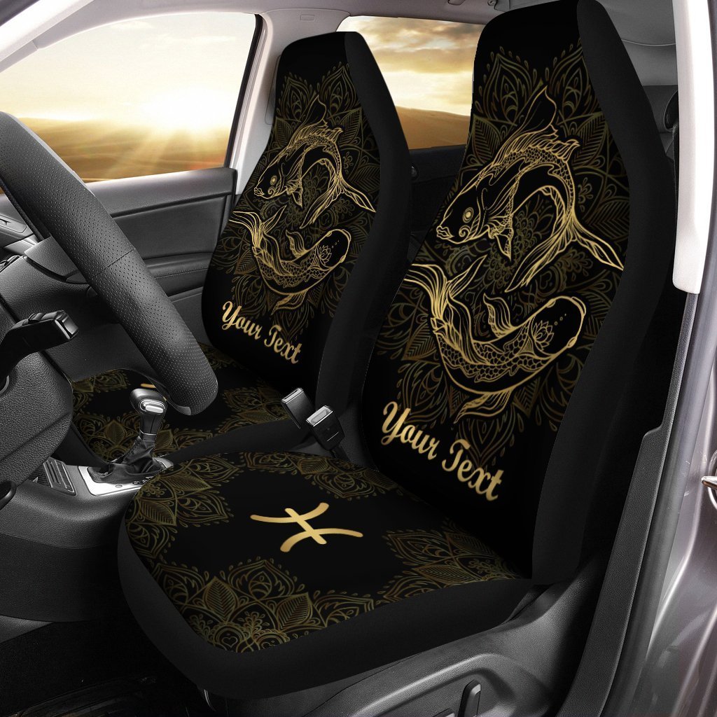 Personalized Pisces Car Seat Covers Custom Zodiac Sign Car Accessories - Gearcarcover - 1