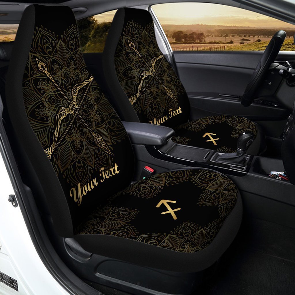 Personalized Sagittarius Car Seat Covers Custom Zodiac Sign Sagittaurius Car Accessories - Gearcarcover - 1