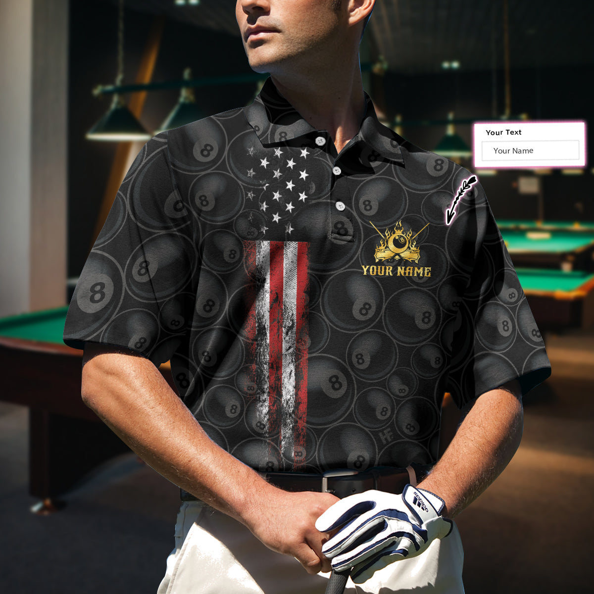Personalized Billiards Pool Custom Polo Shirt Customized Pool Shirt For Men Personalized Billiards Gift Idea For Pool Players - 5