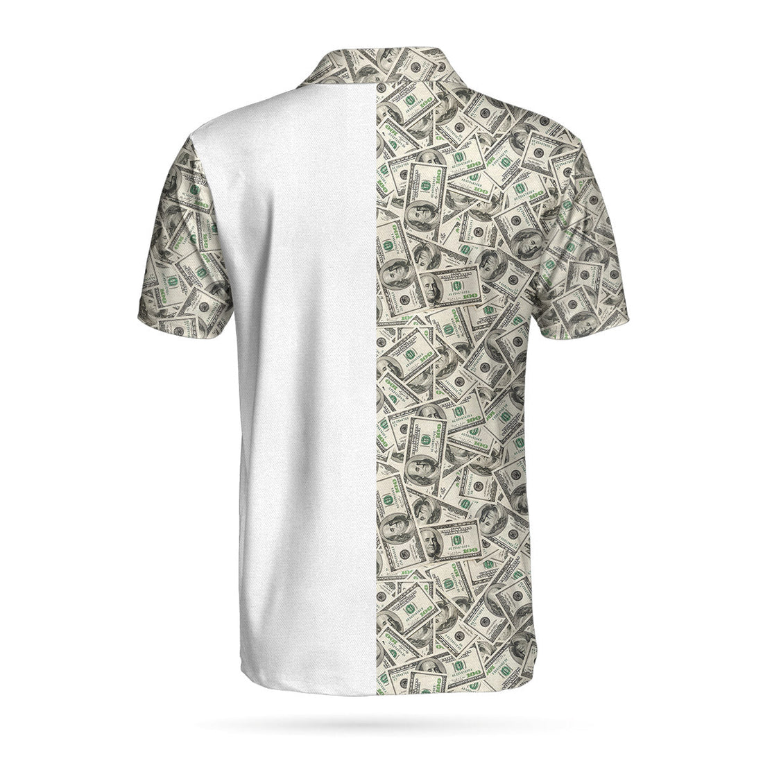 Personalized Dollar Golf Custom Polo Shirt Dollar Bill Pattern Polo Shirt Cool Golf Shirt For Men - 1