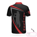 Personalized Red And Black Sport Golf Custom Polo Shirt Golfer Silhouette Polo Shirt Best Golf Shirt For Men - 2