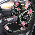 Pink Flowers Car Seat Covers Custom Personalized Name Car Accessories - Gearcarcover - 4