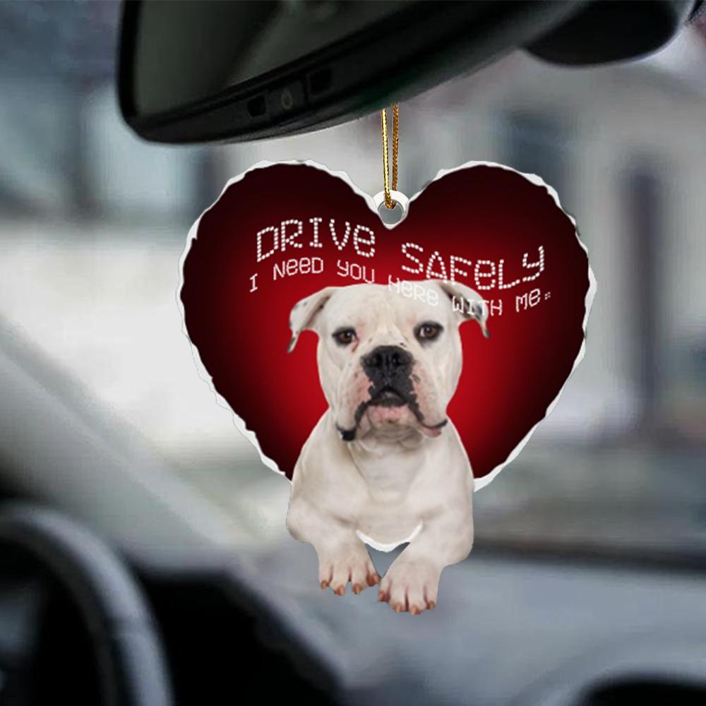 Pit bull Drive Safely Car Hanging Ornament, Gift For Dog Lover