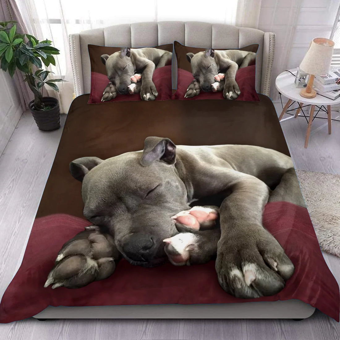 Pitbull Bedding Set, Gift for Pitbull Lovers