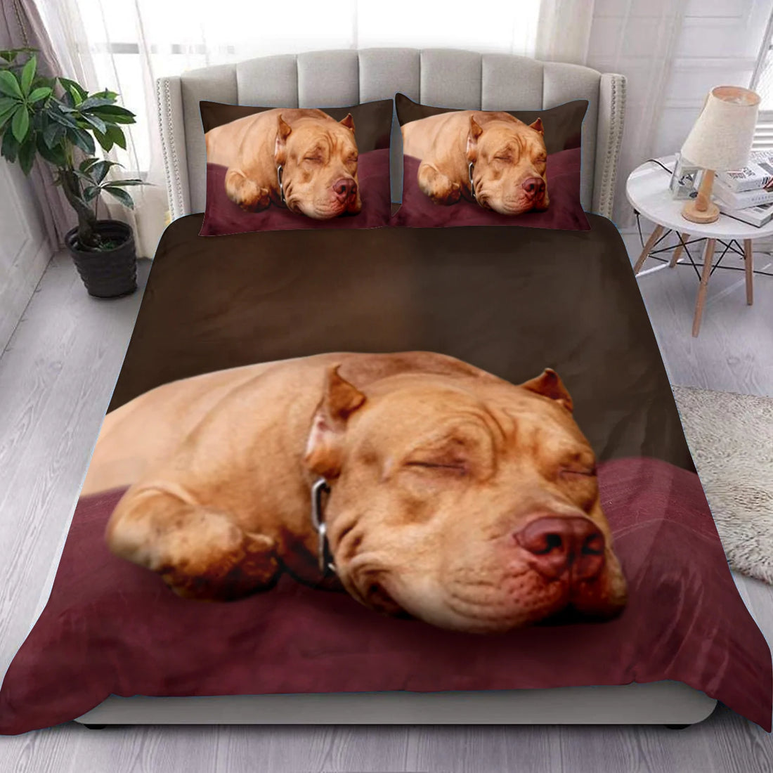 Pitbull Bedding Set, Gift for Pitbull Lovers