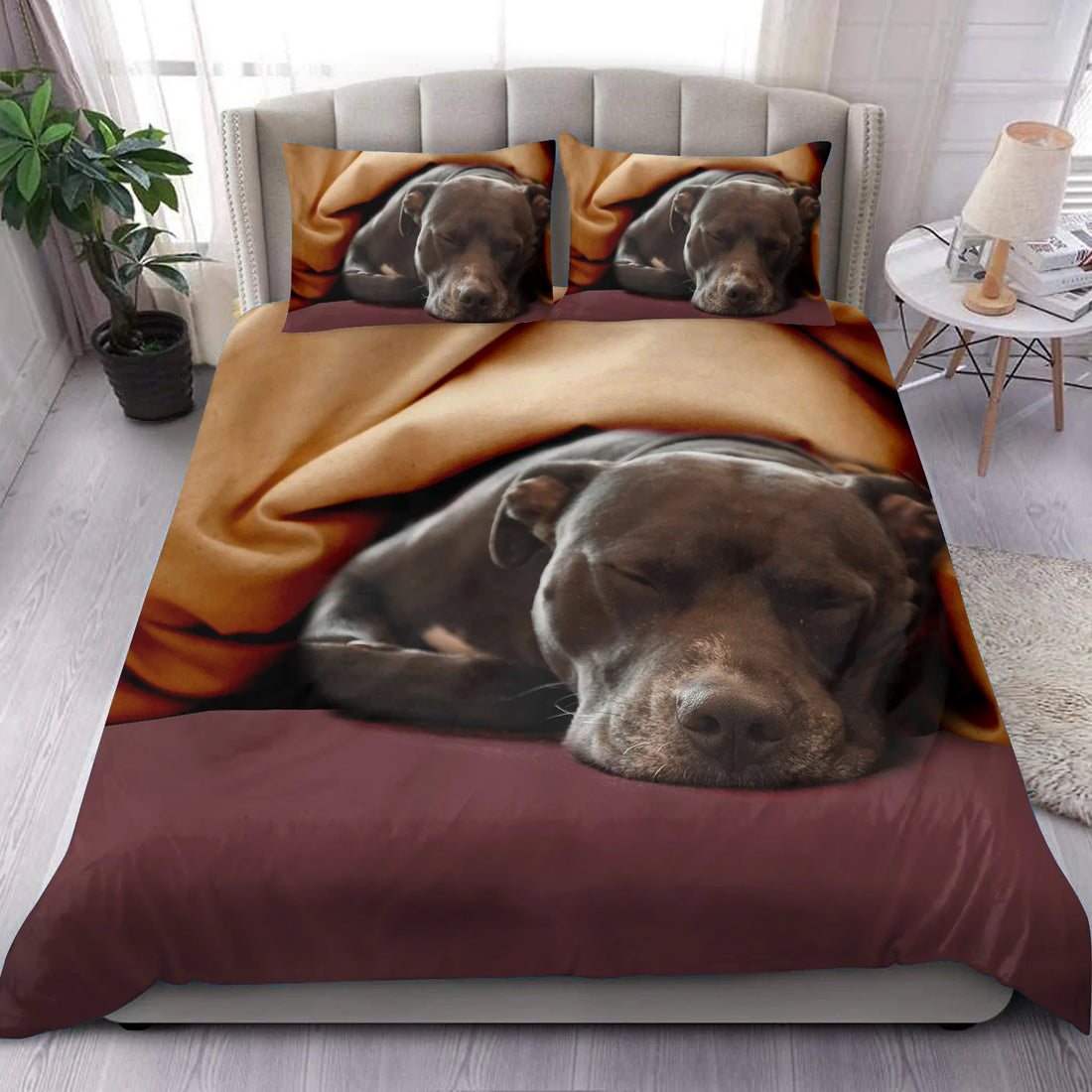 Pitbull Bedding Set, Gift for Pitbull Lovers - PF10144