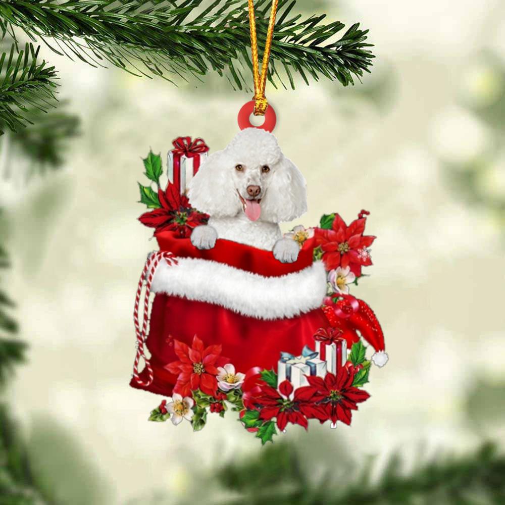 Poodle 2 In Gift Bag Christmas Ornament, Gift For Dog Lovers