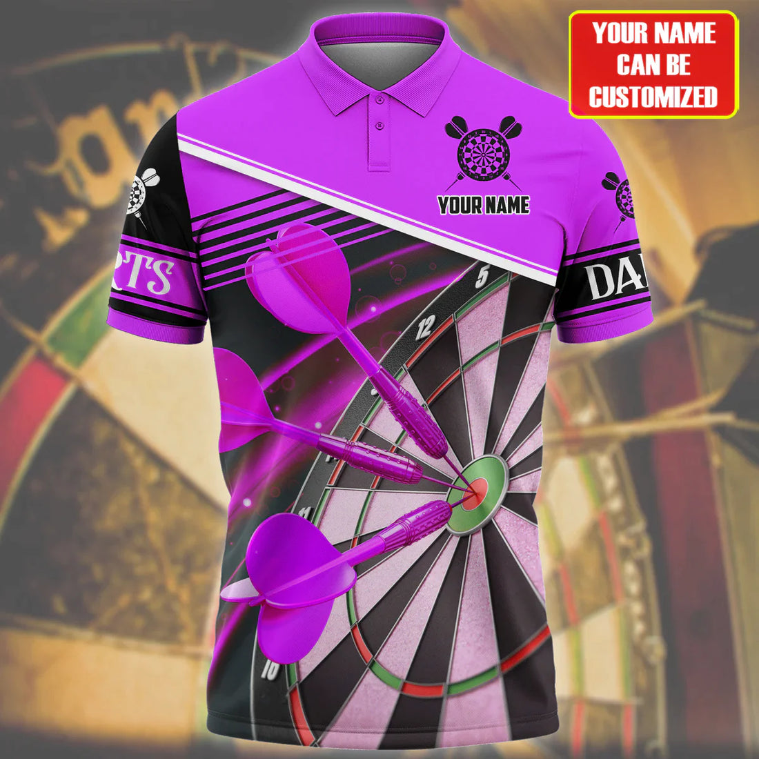 Best Dart Player Gift, Personalized Darts Team Polo shirt for Men, Dart Player gift