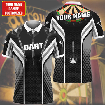 Personalized Name Darts Polo shirt, Dart Player Uniform, Best Dart Player Gift, Present To Dart Lover