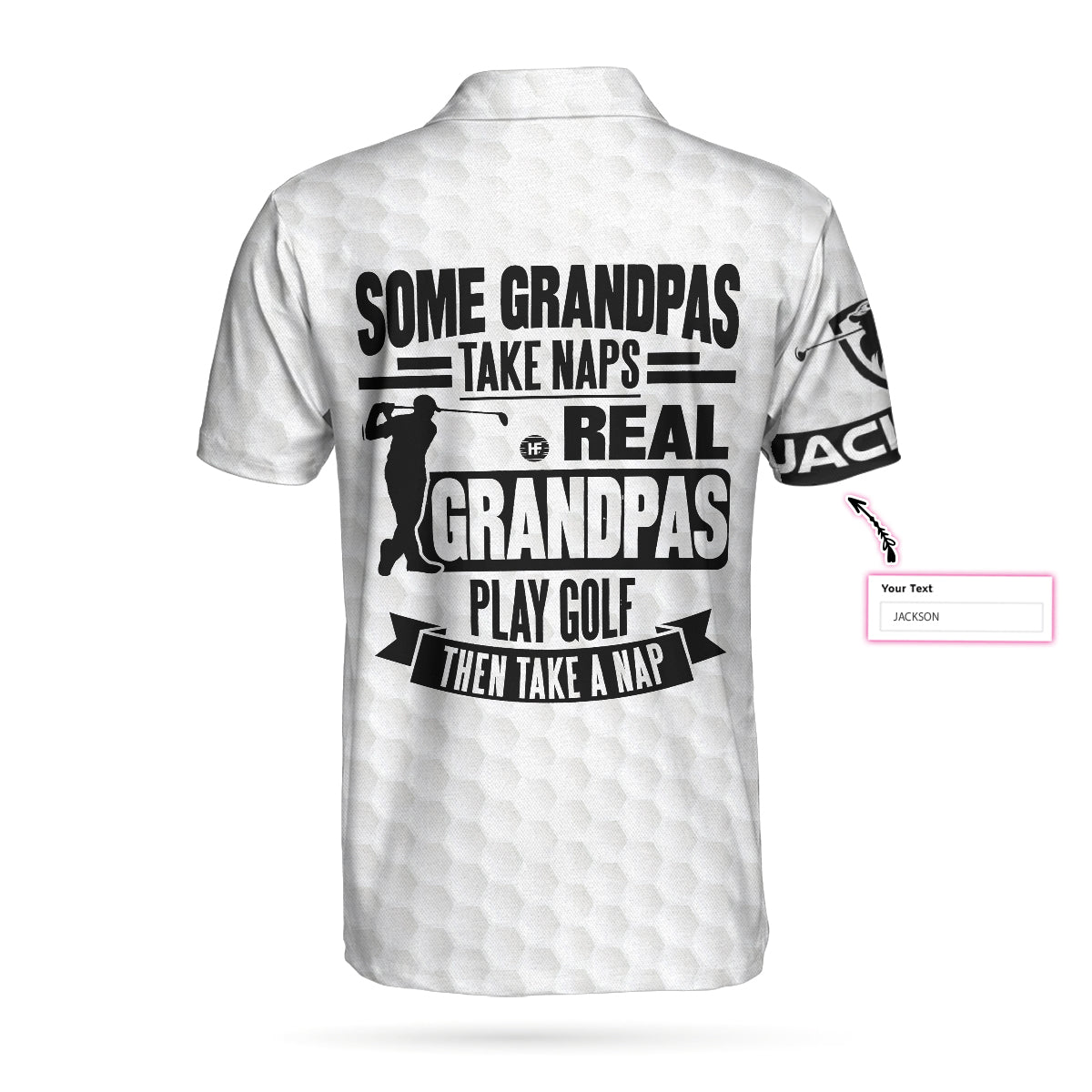 Real Grandpas Play Golf Custom Polo Shirt Personalized Golf Shirt For Men Funny Skull Golf Polo Shirt - 2