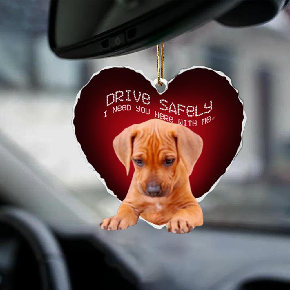 Rhodesian Ridgeback Drive Safely Car Hanging Ornament, Gift For Dog Lover