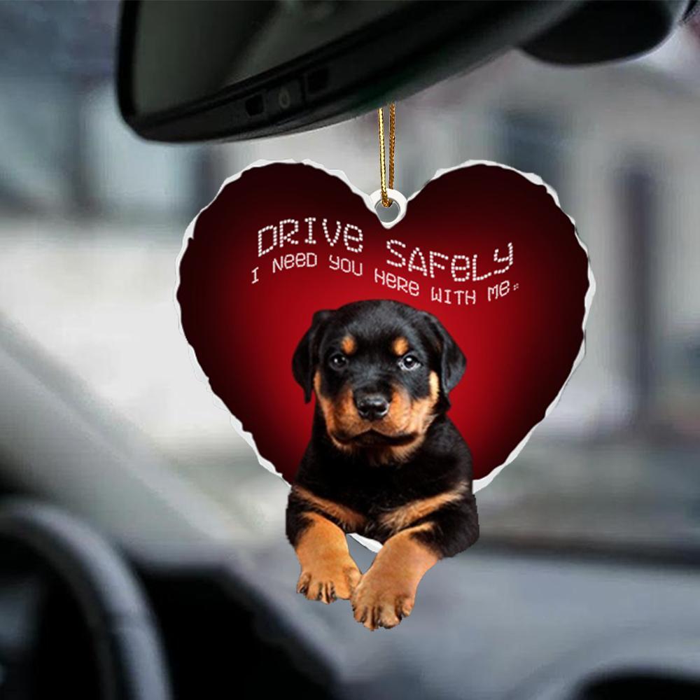 Rottweiler Drive Safely Car Hanging Ornament, Gift For Dog Lover