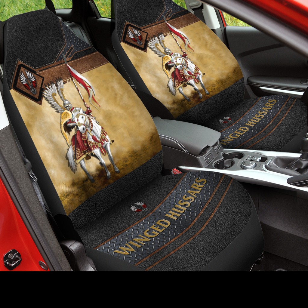 Premium Hussars Car Seat Covers, Winged Hassars Front Carseat Covers