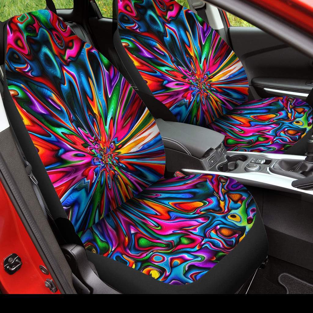 Hippie 3D Full Print On Front Car Seat Cover