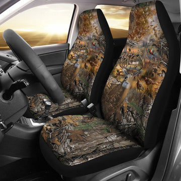 Deer Hunting Car Seat Covers For Hunter, Sublimation Deer Hunting On Front Carseat Covers