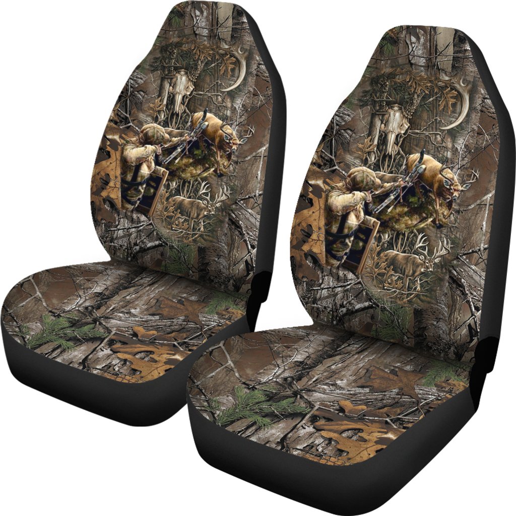 Bowhunting Deer Car Seat Covers For Winnter, Hunting Deer On Front Seat Cover For A Cars