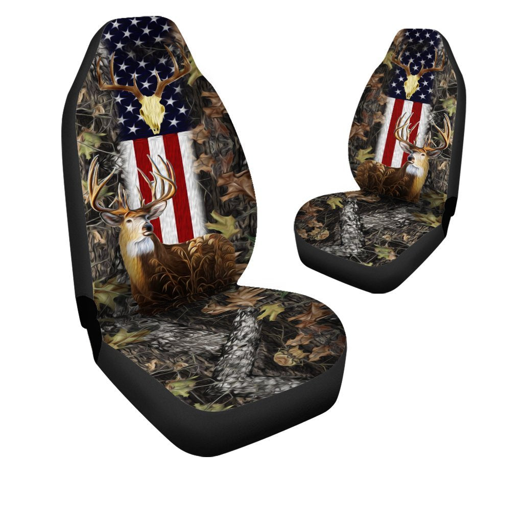 3D Printed American Deer Hunter Car Seat Covers, Deer Hunting Decoration For A Car