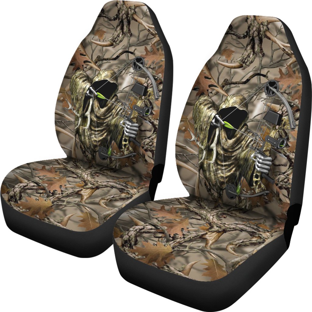 Bow Hunting Car Seat Covers, Front Car Seat Cover Gift For Hunter, Deer Hunting Carseat Protectors