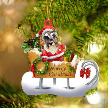 Schnauzer Merry Christmas Ornament, Gift For Dog Lover