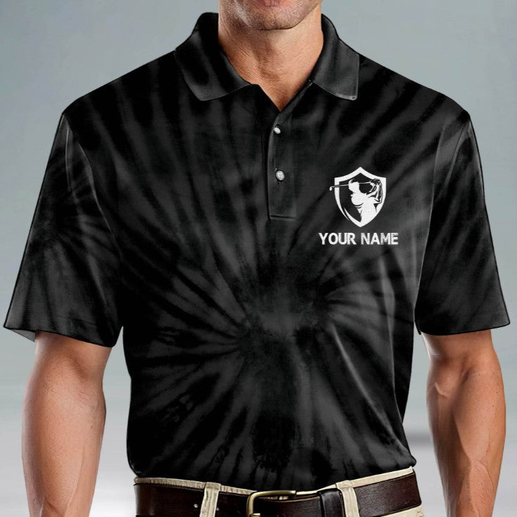 Swing swear drink reapat Golf Polo Shirt, Personalized name Polo Shirt for men, Golf player shirt