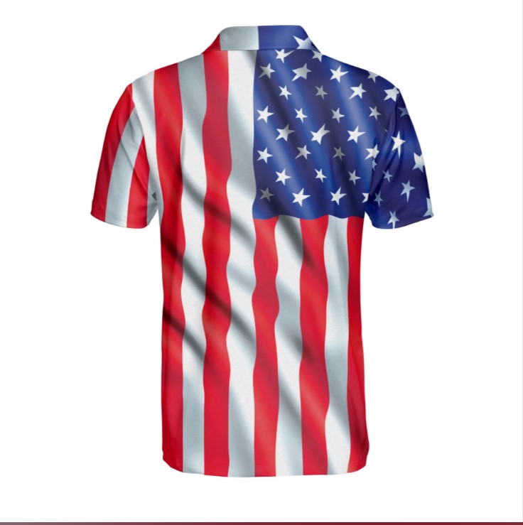 American Flag Eagle Rip Cool Patriotic Polo Shirt, Independence polo shirt, 4th of july polo shirt