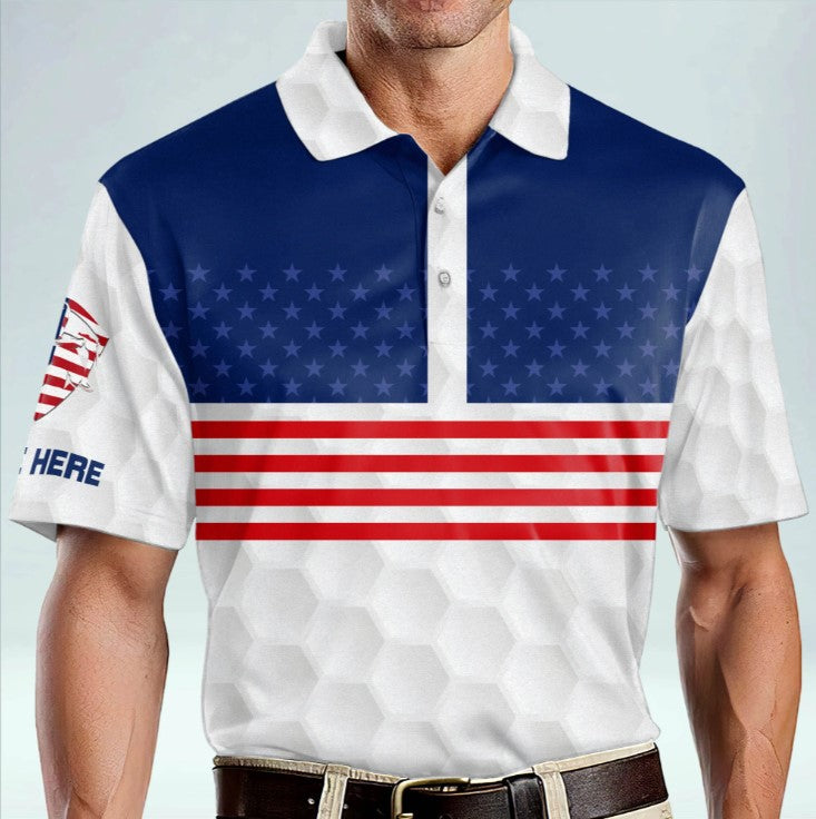 I Put It in Every Hole Golf Polo Shirt, Personalized name Polo Shirt for men, Golf player shirt, Golf 3D apparel