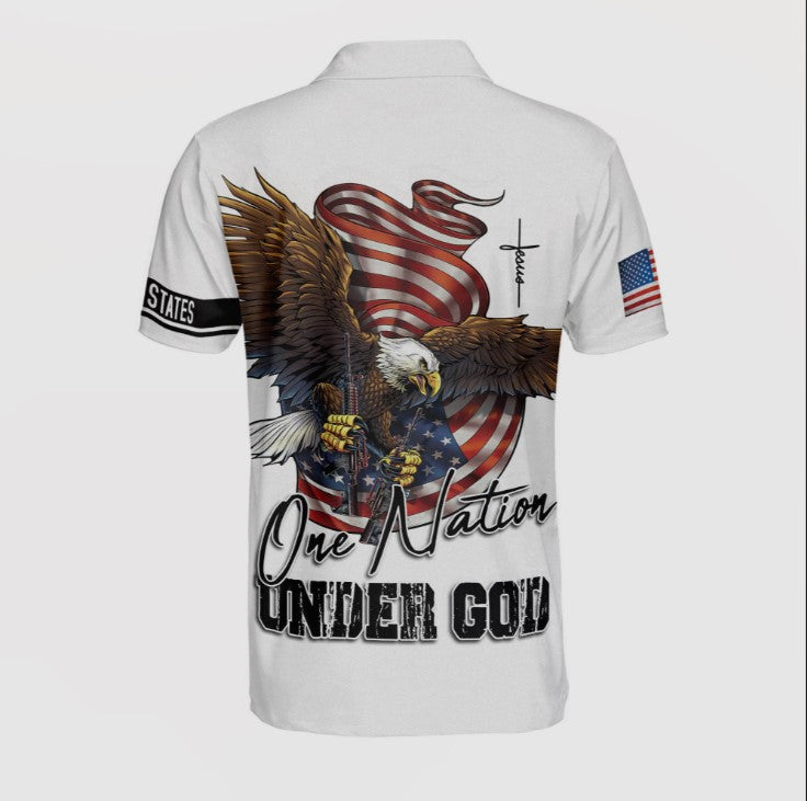 One Nation Under God Eagle Polo Shirt