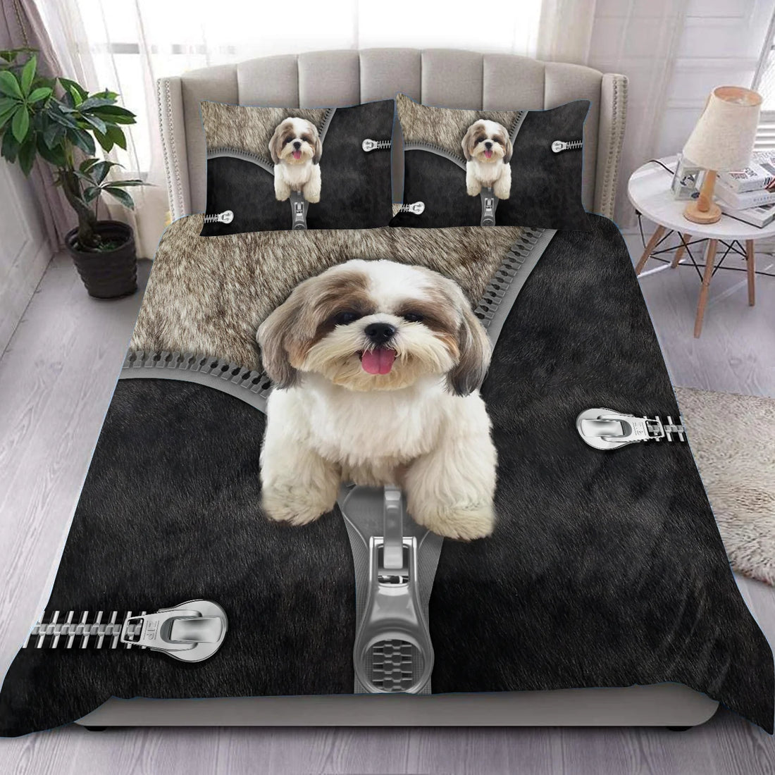 Shih Tzu Bedding Set, Gift for Shihtzu Lovers