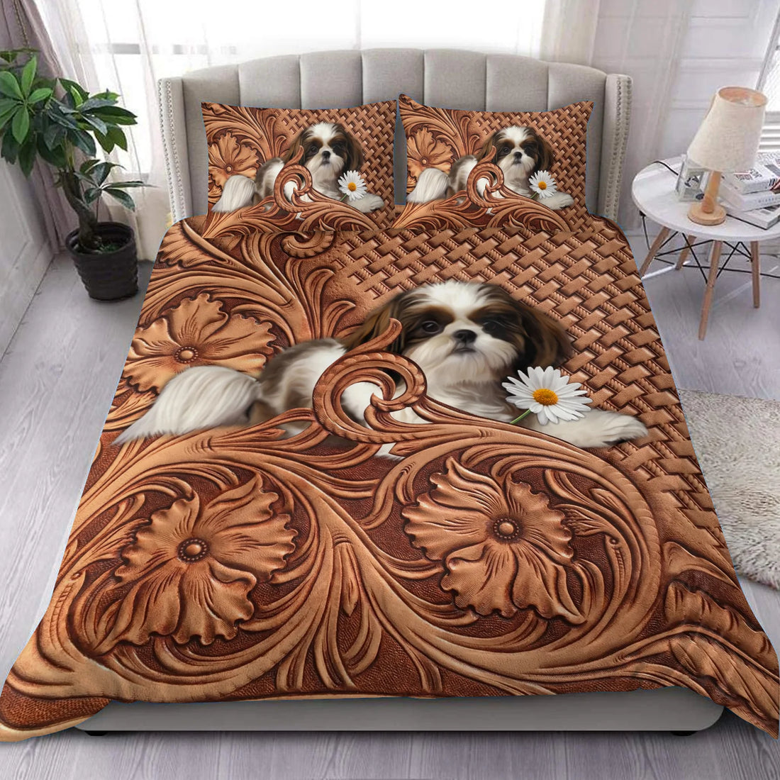 Shih Tzu Bedding Set, Gift for Shihtzu Lovers