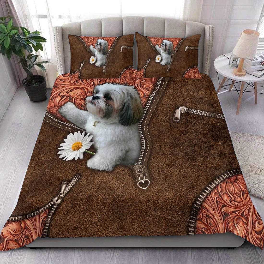 Shih Tzu Bedding Set, Gift for Shihtzu Lovers