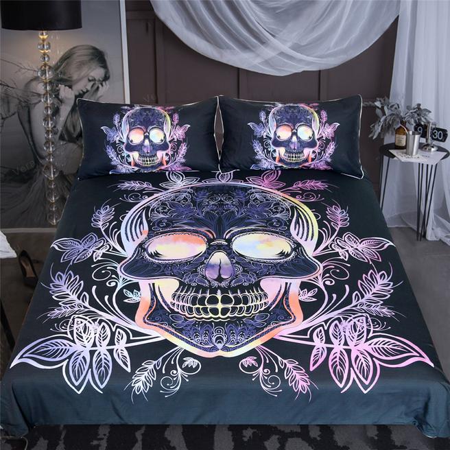 Skull Bedding Set, Gift for Skull Lovers - PF10158