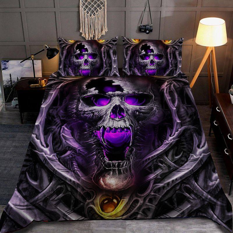 Skull Bedding Set, Gift for Skull Lovers - PF10159