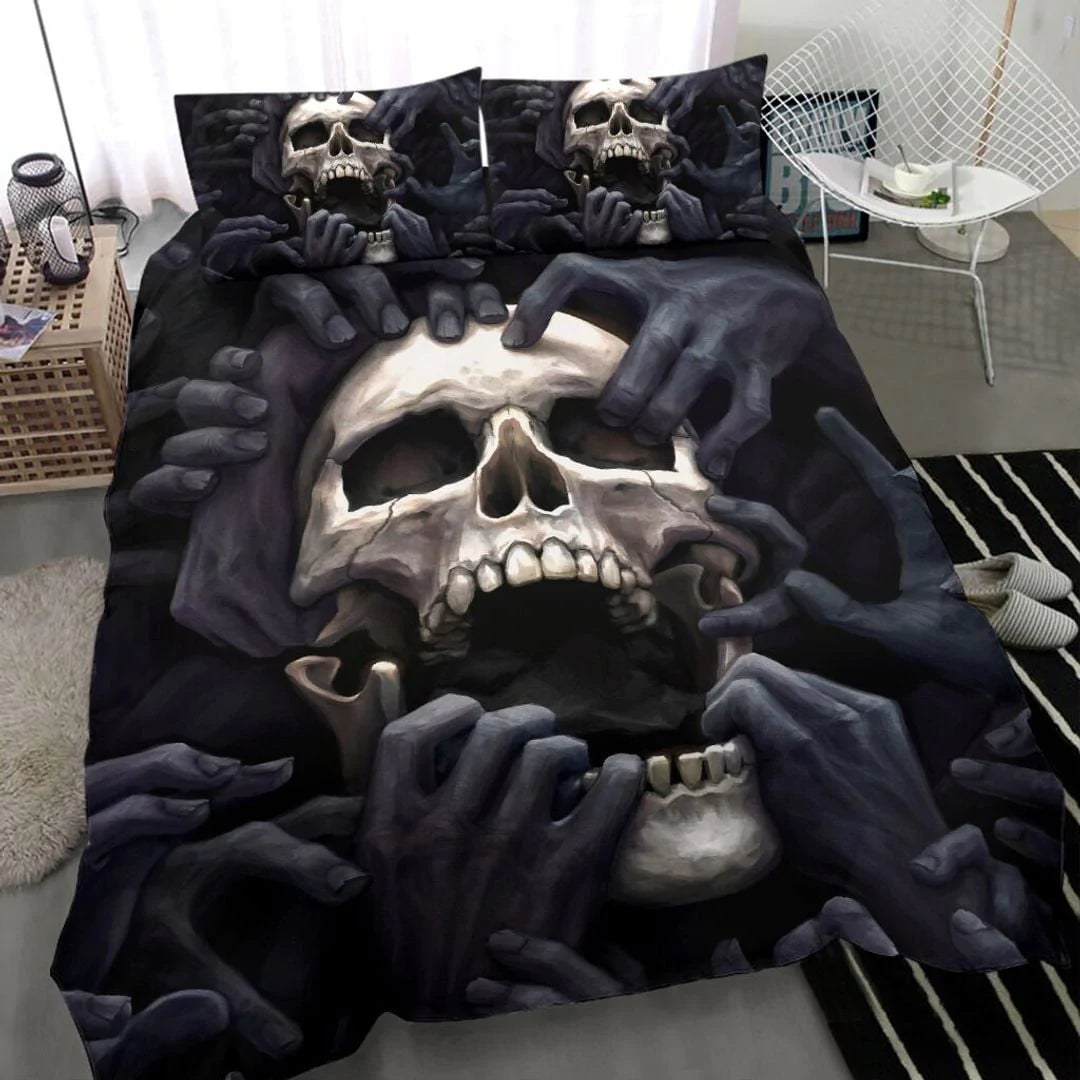 Skull Bedding Set, Gift for Skull Lovers - PF10161