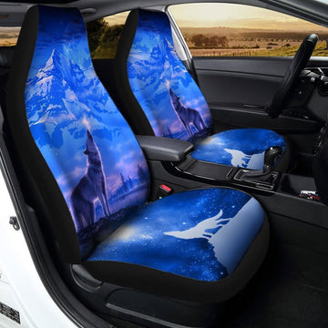 Snowy Mountain Wolf Car Seat Covers Custom Car Interior Accessories - Gearcarcover - 1