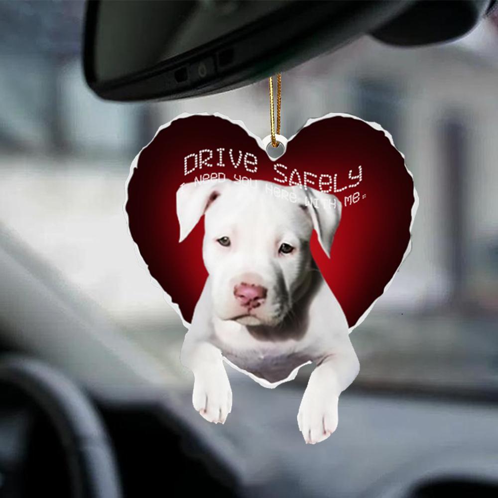 Staffordshire Bull Terrier Drive Safely Car Hanging Ornament, Gift For Dog Lover