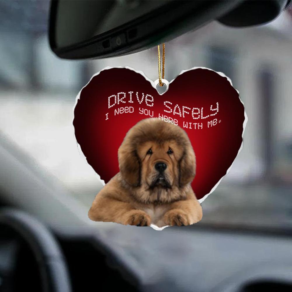 Tibetan Mastiff Drive Safely Car Hanging Ornament, Gift For Dog Lover