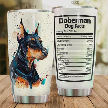 Tumbler Doberman - Doberman dog facts - Tumbler 20oz Tumbler Stainless Steel Tumbler