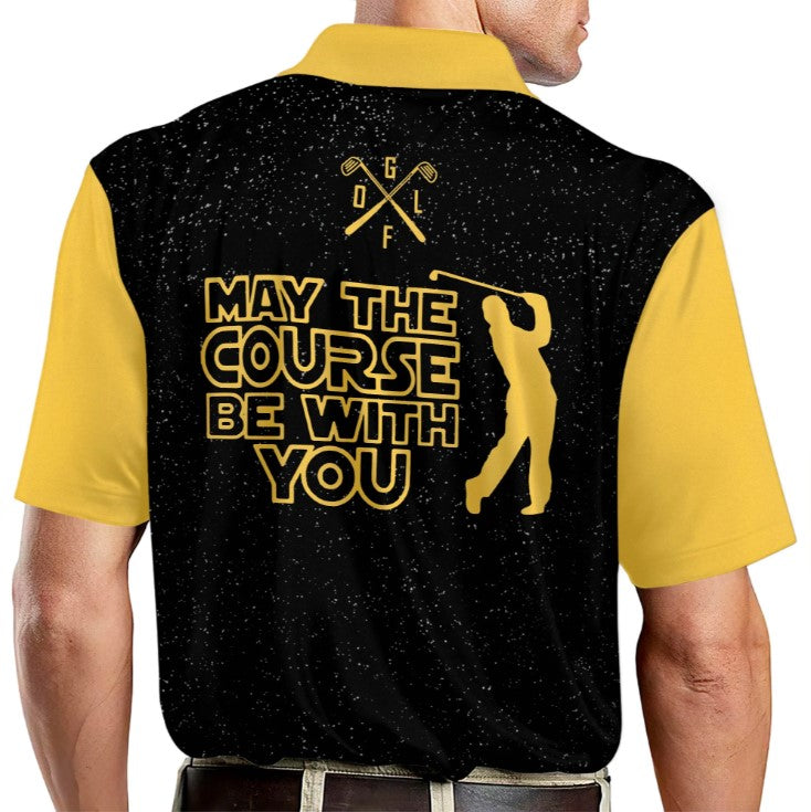 Way the course be with you Golf Polo Shirt, Polo Shirt for men, Golf player shirt, Golf 3D apparel