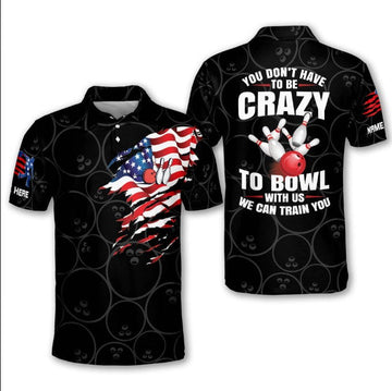 We Can Train You Mens Funny Bowling Shirts Short Sleeve